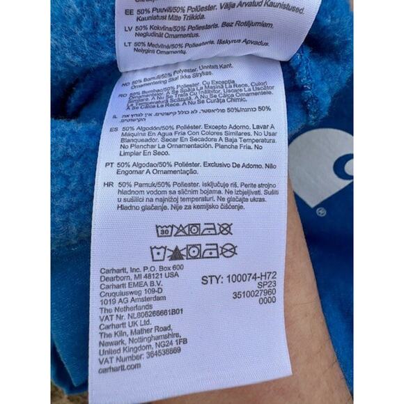 Carhartt Men's Blue Sweatshirt Size Small Model TS0074-M - Picture 9 of 9